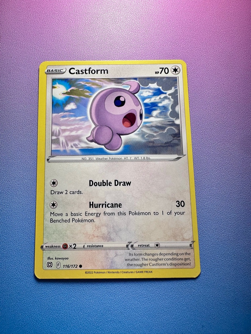 castform - 116/172 (common) — pokémon: brilliant stars